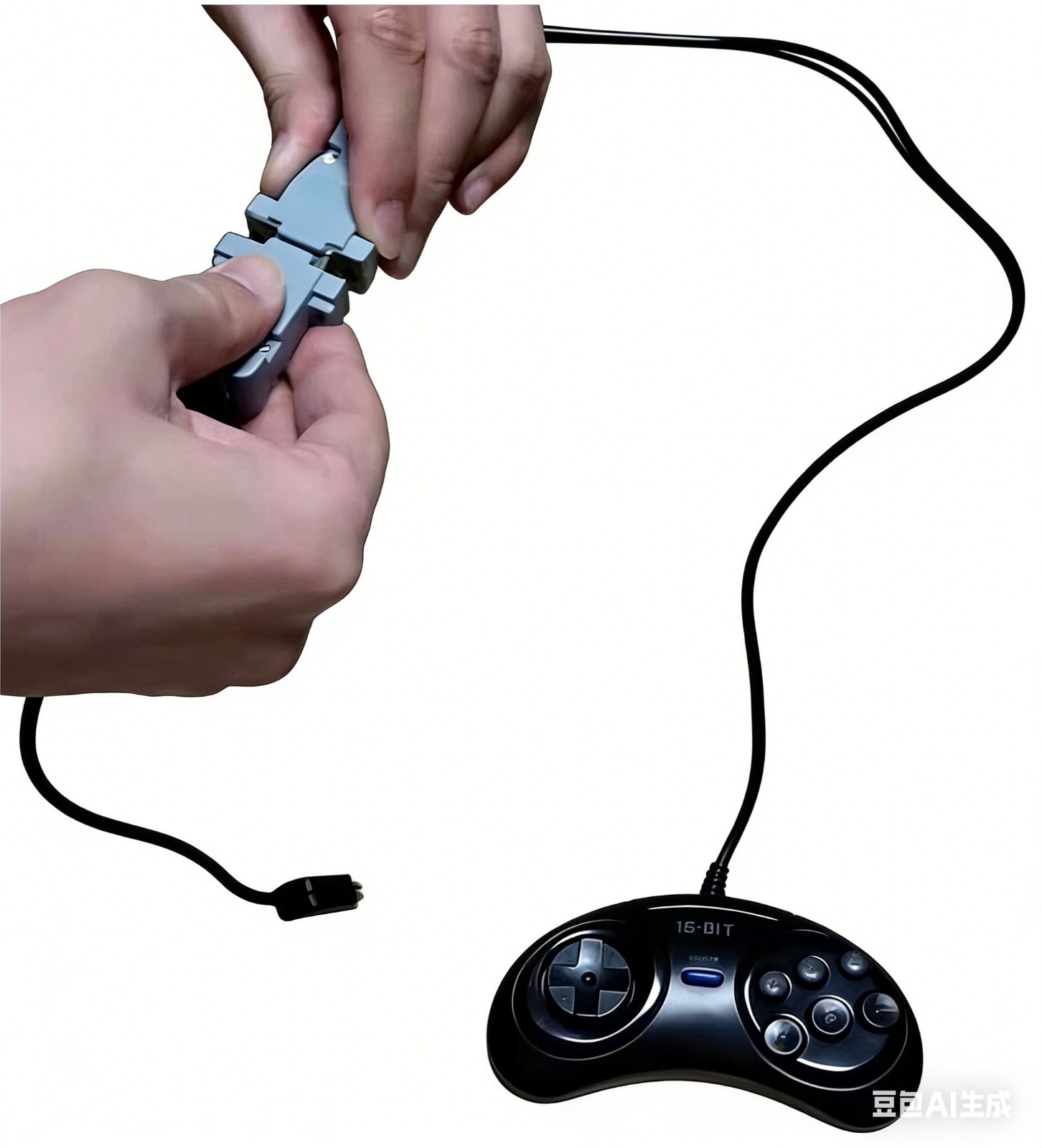Sega MD Handle to Wii Classic Handle Adapter Cable