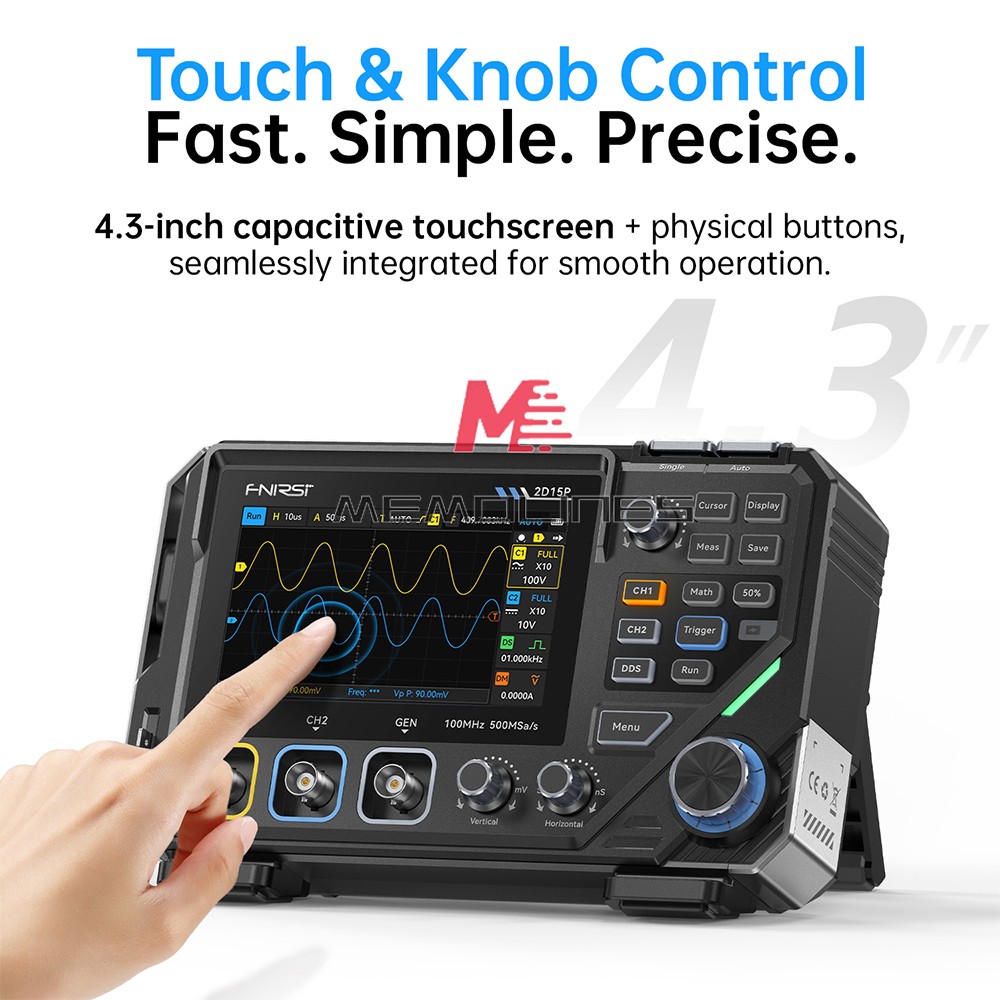 FNIRSI 2D15P Digital Multimeter Oscilloscope Signal Generator 100Mhz 500MSa/s