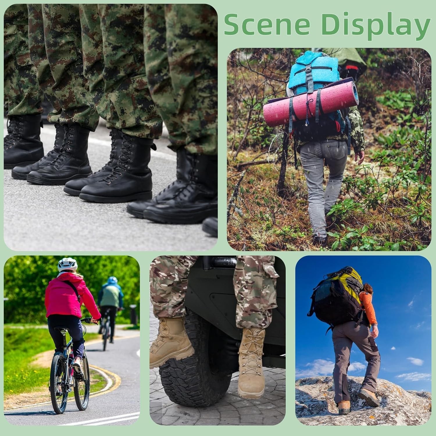 12 PCS Boot Blousers Military Adjustable with Metal Hooks – Elastic Boot StrapsO