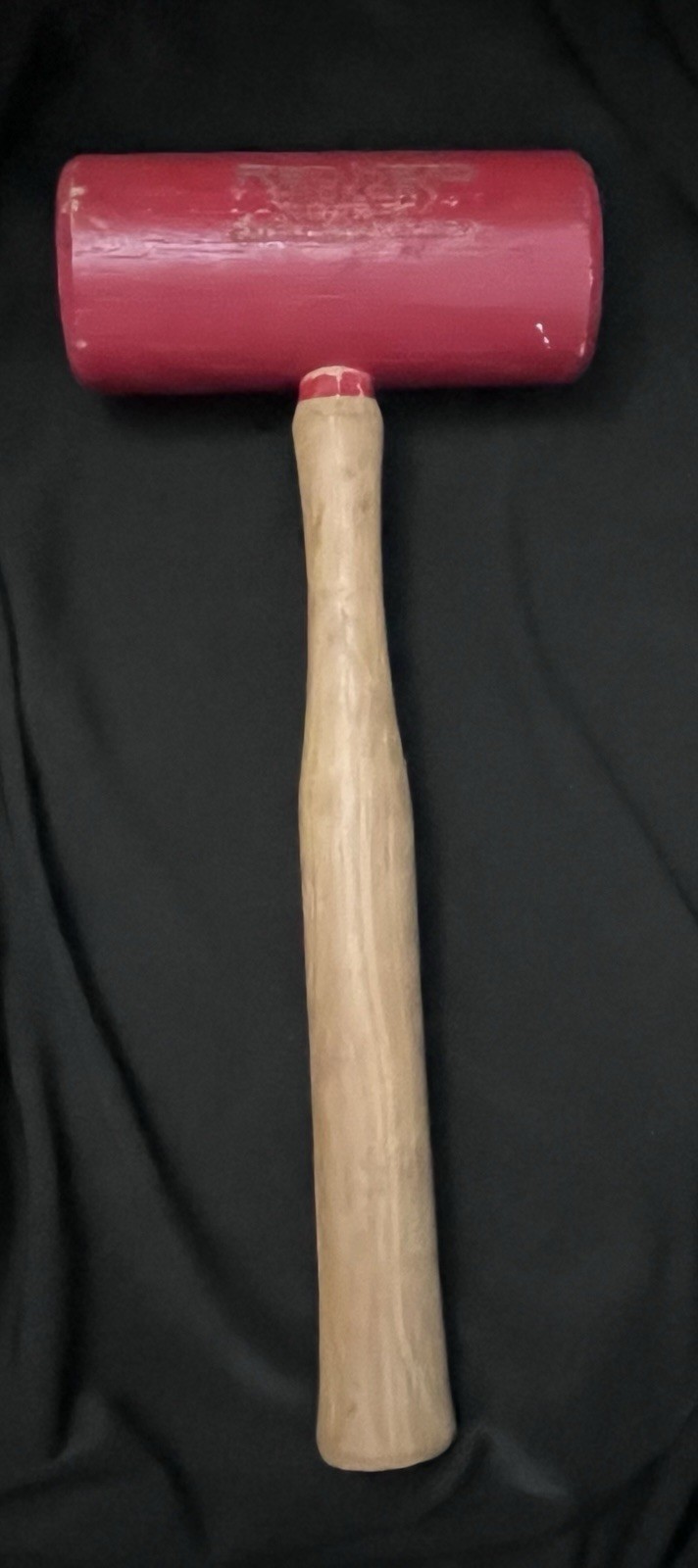 Vintage Red Head Wooden Mallet No PH-2, Salem Indiana USA, Hickory, 13" Long