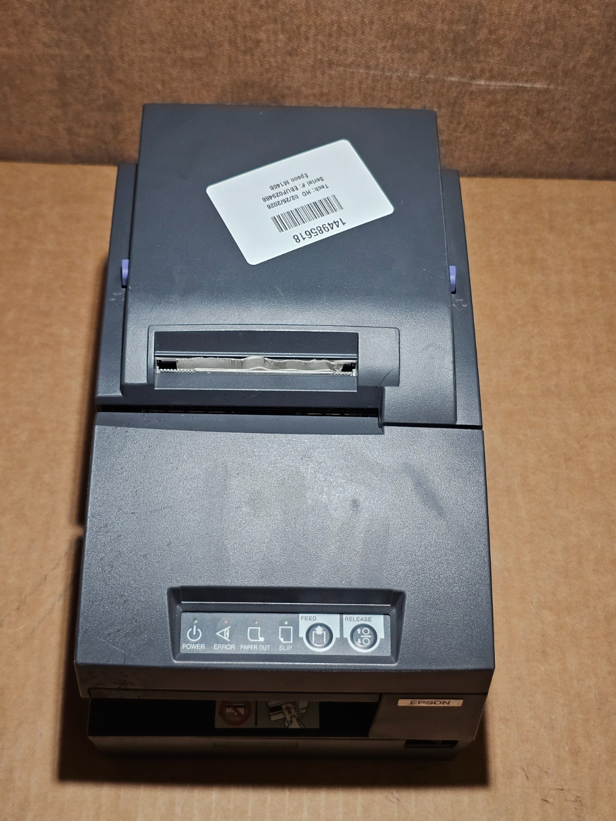 Epson TM-U675 Model M146B Receipt Printer Check Endorser USB Interface