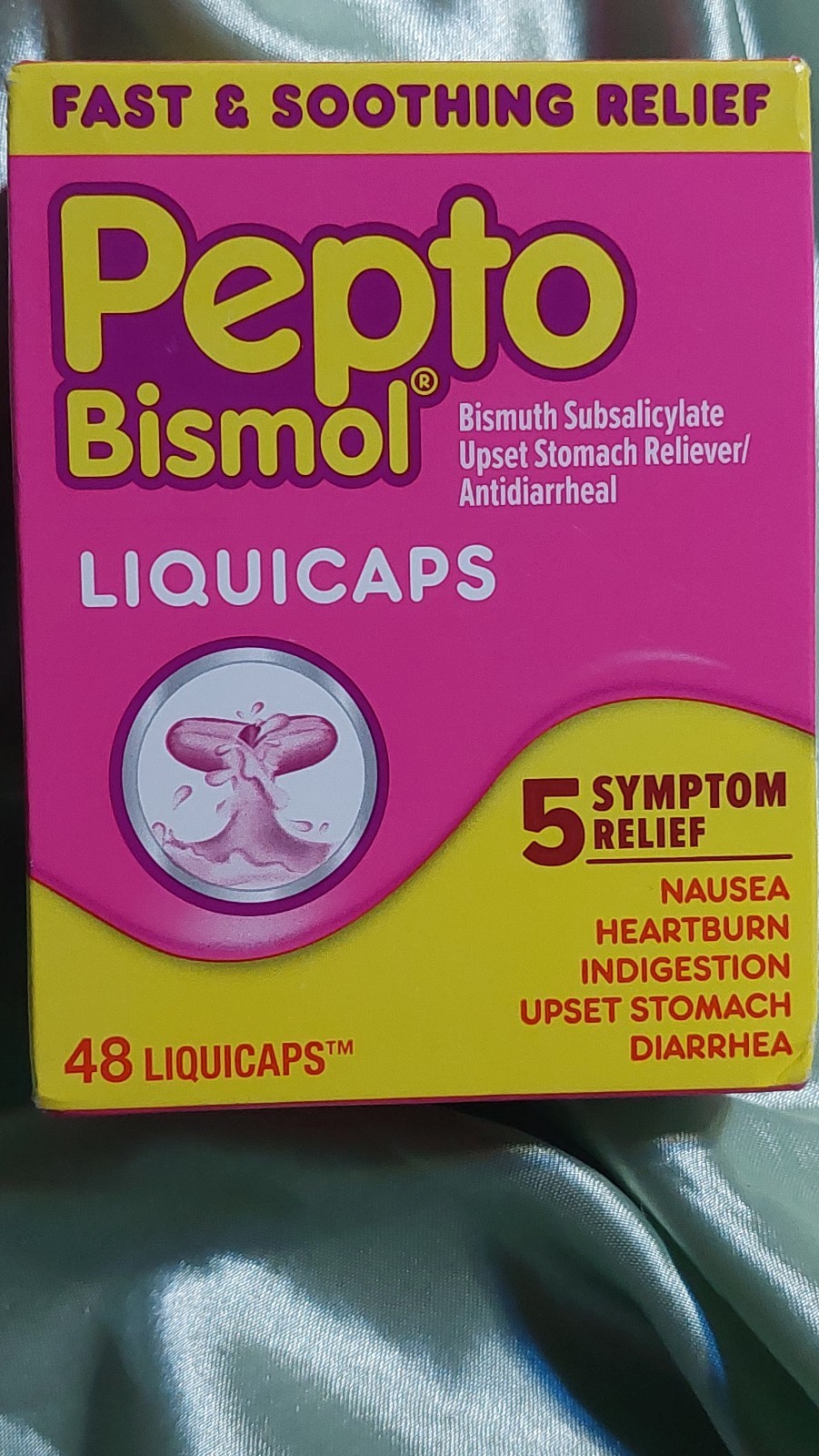 Pepto Bismol 48Ct Bismuth Subsalicylate OTC Medicine Health Supplement Wellness