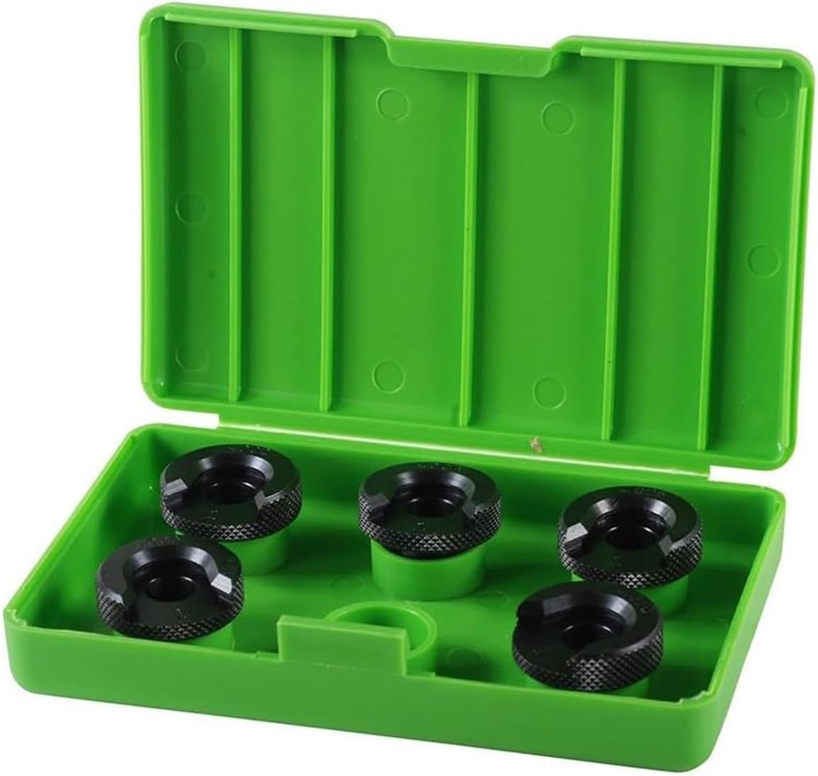 - 5 Clearly Marked Black Oxide Finished Shellholders in .002" Increments