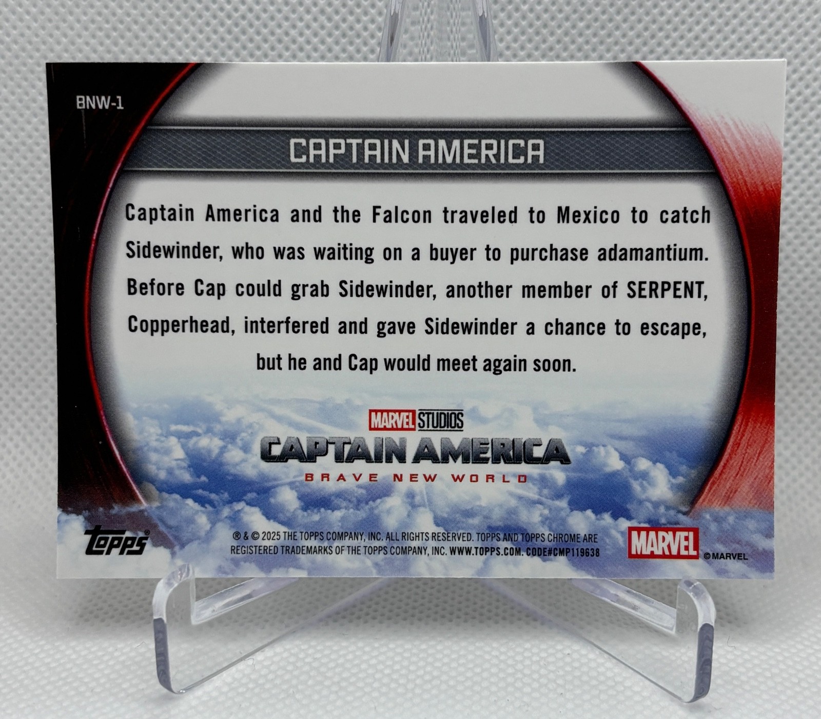 2025 Topps Chrome Marvel Studios Inserts Captain America Brave New World Pick
