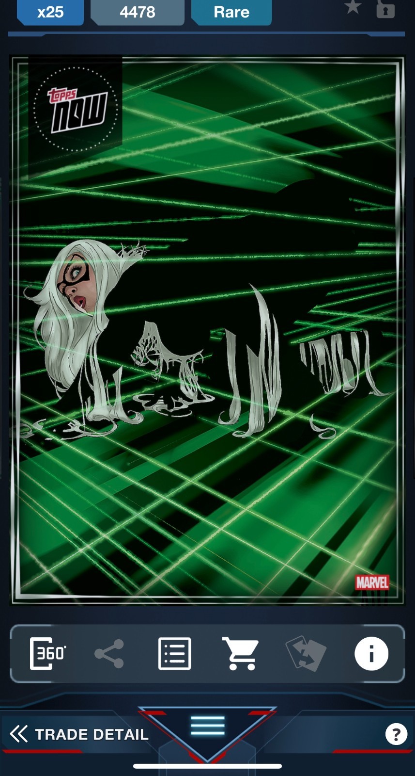 TOPPS NOW NOVEMBER 26 RARE SILVER 9 CARD LOT BLACK CAT 2025 TOPPS MARVEL COLLECT