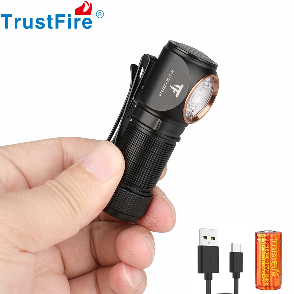 Trustfire MT15 1000LM LED Headlamp EDC Head Flashlight Rechargeable W/O Headband