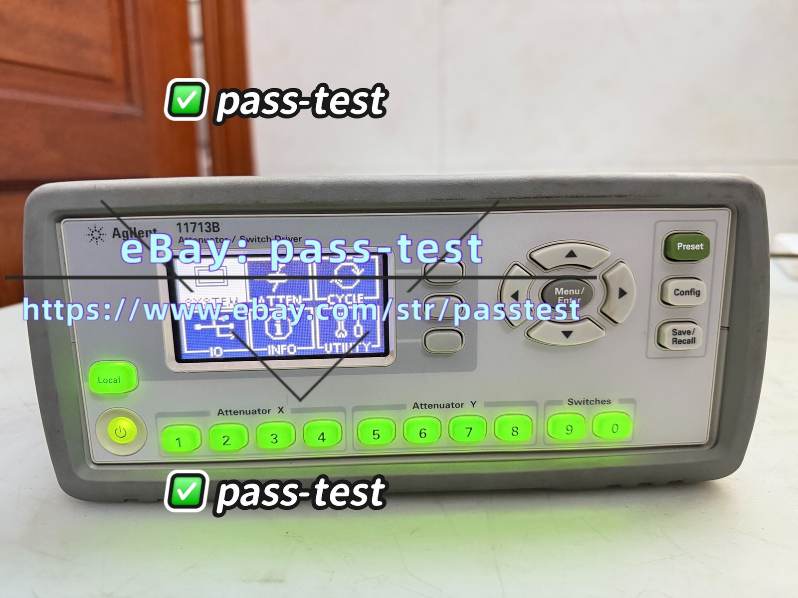 keysight hp Agilent 11713B Attenuator / Switch Driver #pass