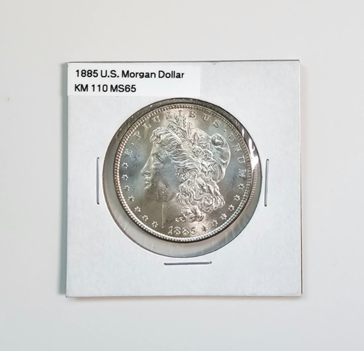 1885 Morgan Silver dollar - Brilliant Uncirculated -Mint State