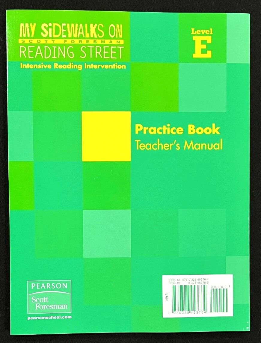 5th - My Sidewalks on Reading Street - PRACTICE BOOK (Level E) - TEACHER EDITION