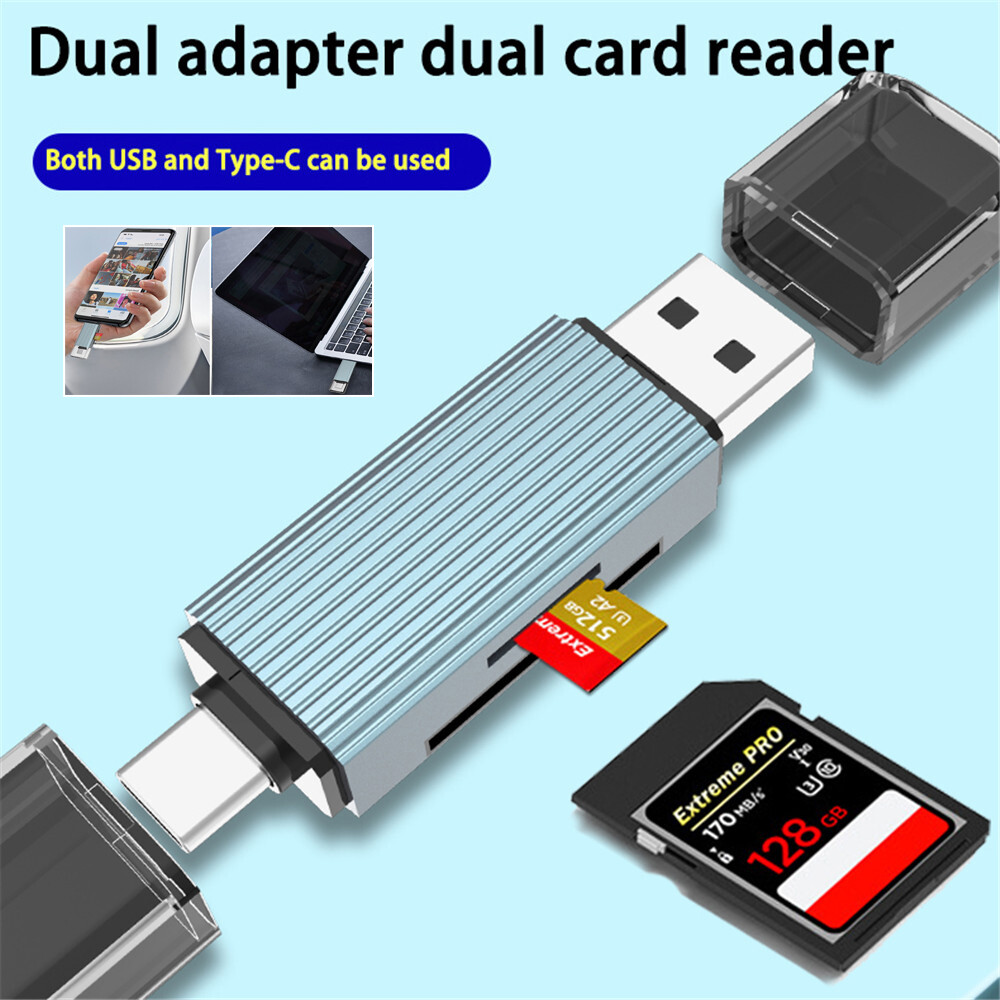 ⚡USB A USB C to TF SD Card Reader Writer OTG Adapter USB 3.0 Memory Card Reader⚡