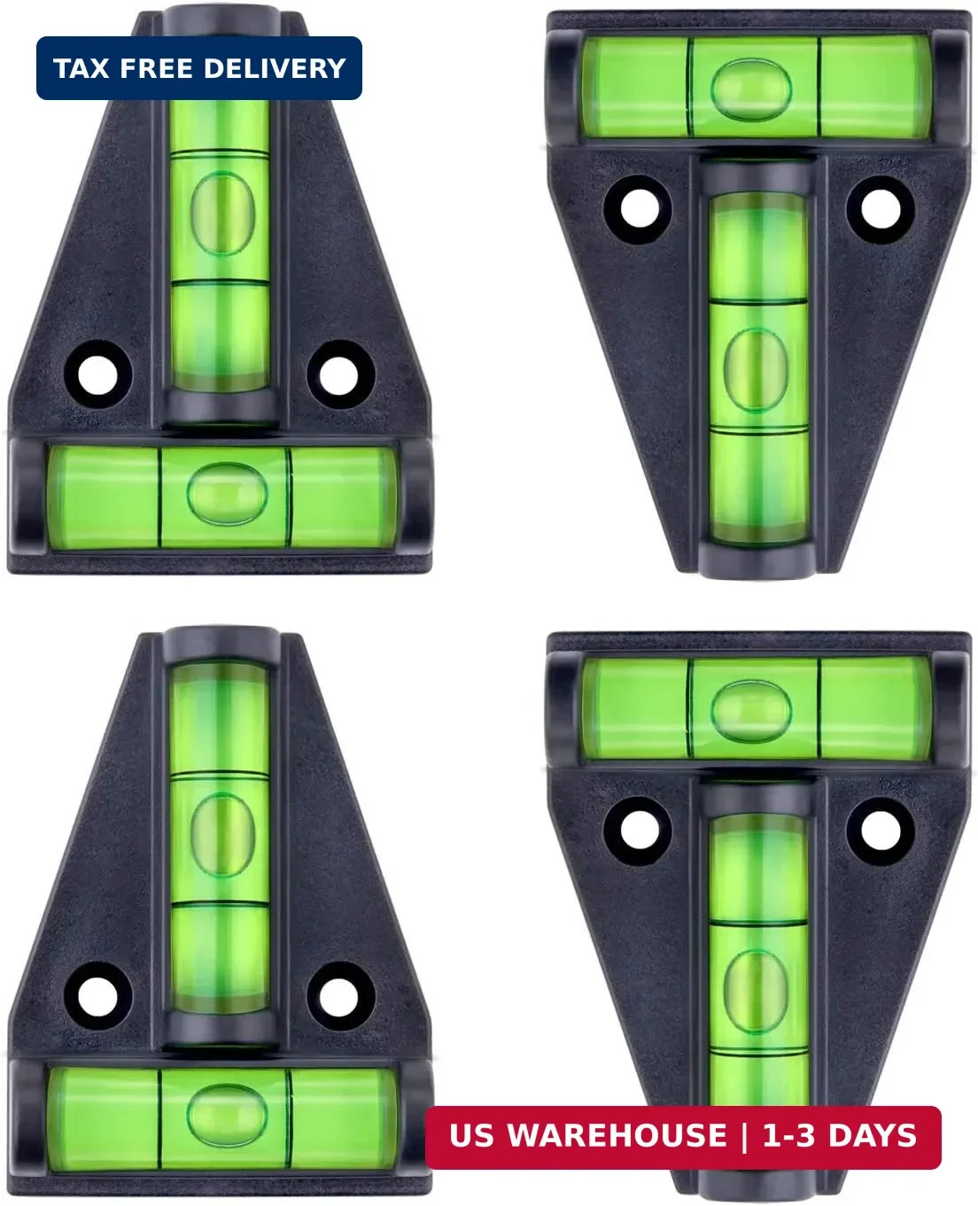 4Pcs T Type RV Levels, Cross Check Leveler Bubble for RV Camper Accessories, Tra