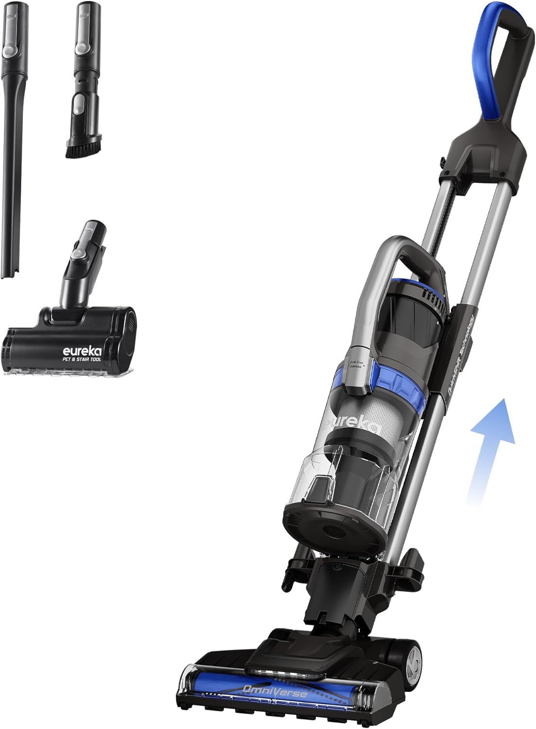 Pet Upright Vacuum Cleaner for Carpet and Hard Floor, Powerful Bagless Vacuum Cl
