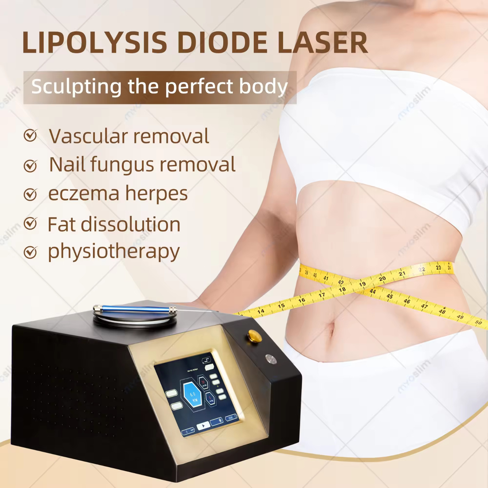2026 1470nm Diode Laser Body Fiber Lipolysis Face Lifting Wrinkle Remove Machine