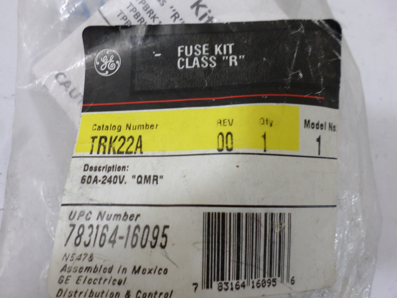 New Surplus General Electric TRK22A Class R Fuse Kit