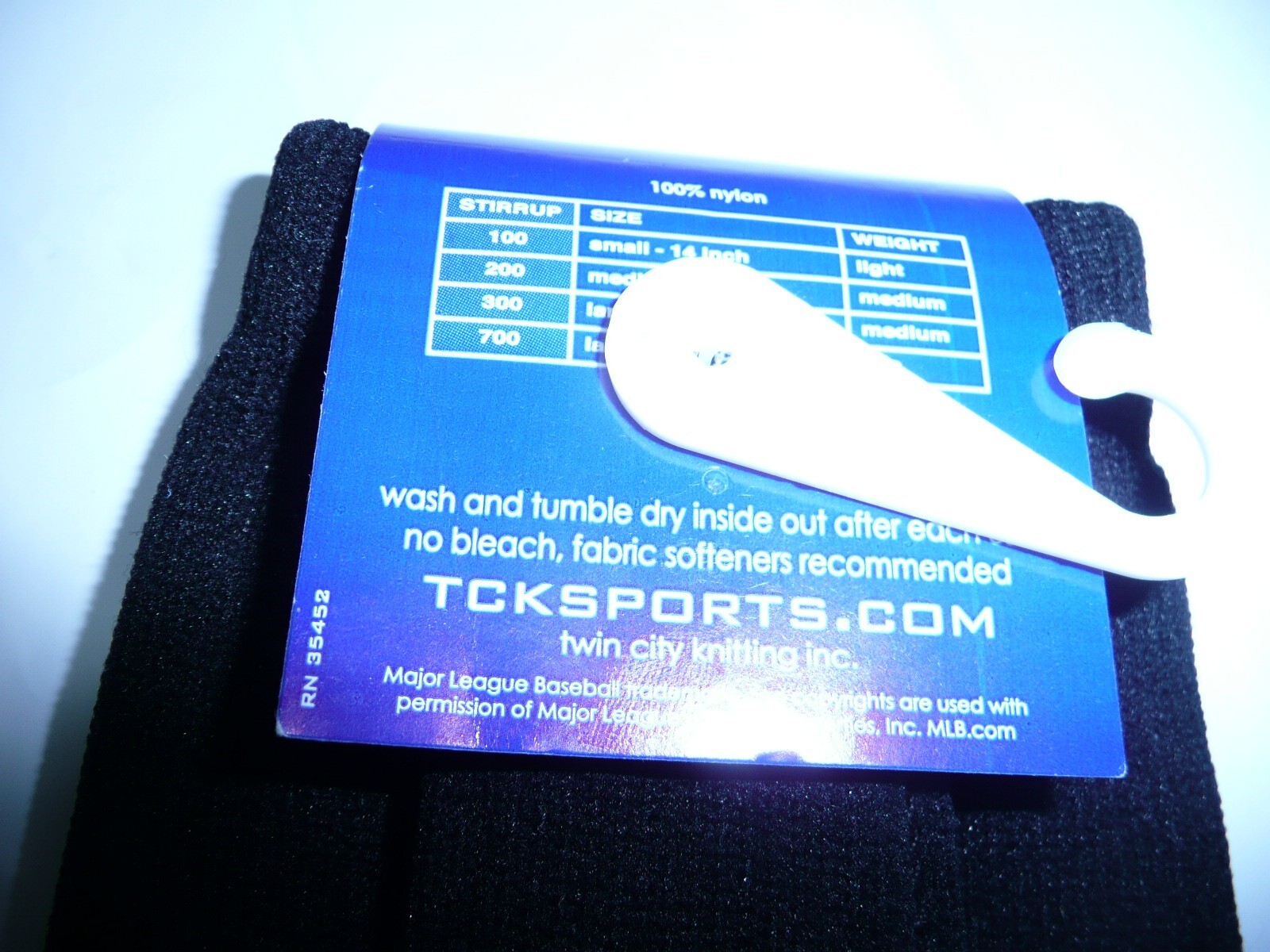 TCK Baseball Stirrup Socks Black /Yellow /White - Size 200 Medium 17"