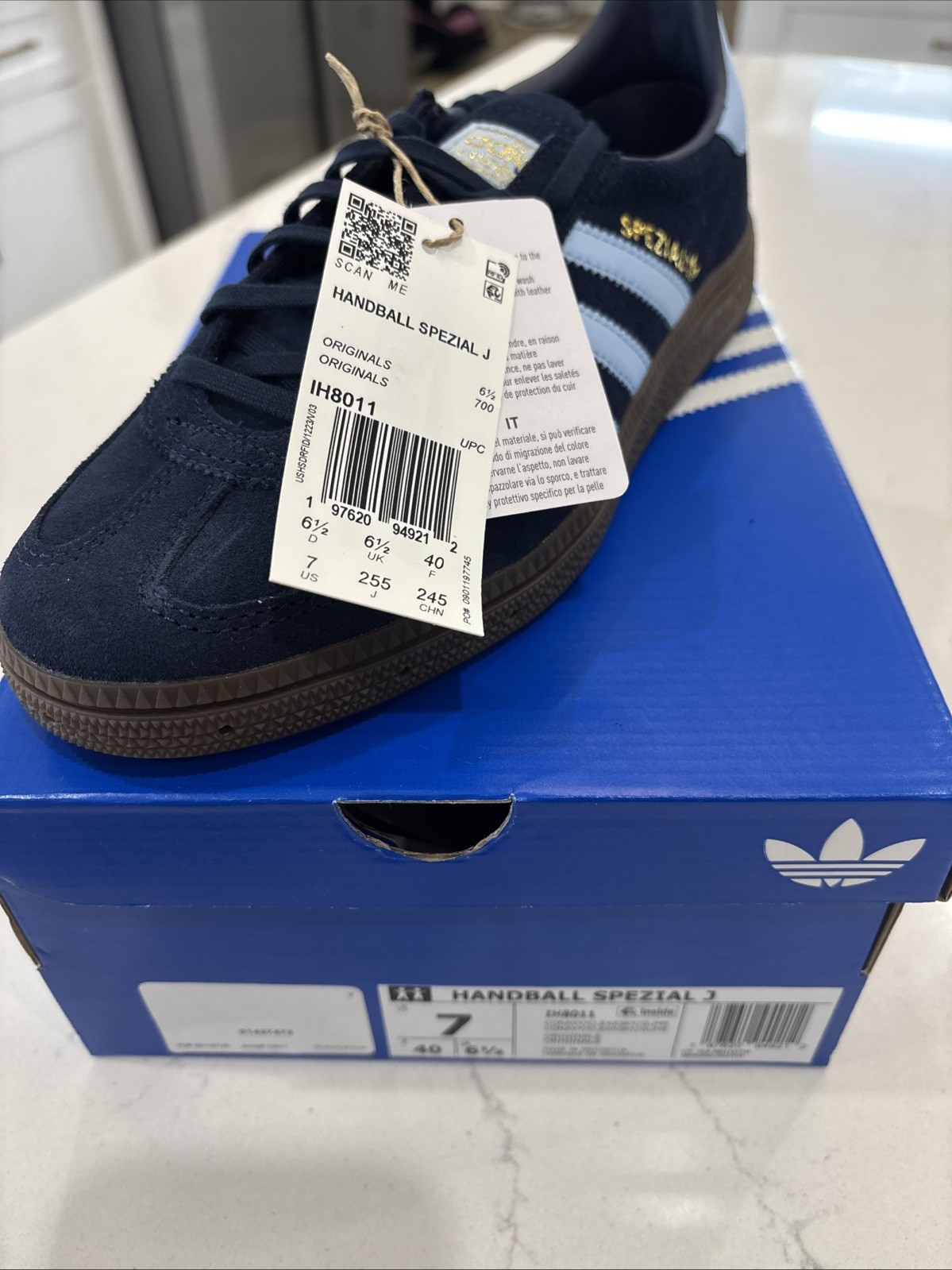 Handball Spezial J Size 7 IH8011 Navy/Blue Kids Handball Shoes New with Box