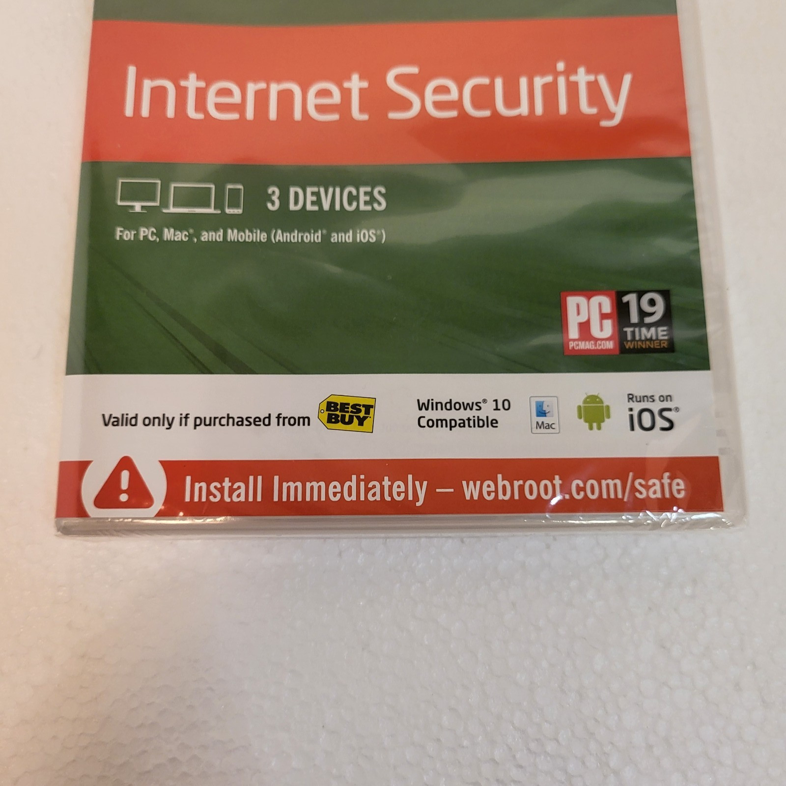 Webroot Secure Anywhere Internet Security w Antivirus PC Mac Mobile 3 Device New