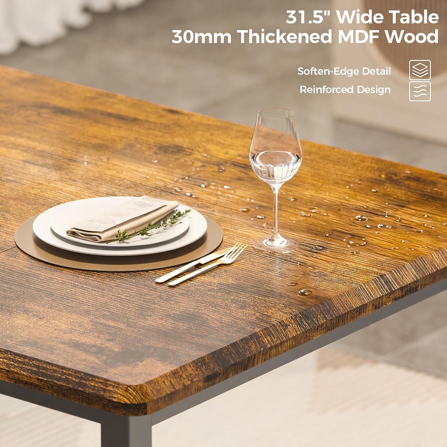 5-Piece 63" Extendable Dining Table W/ 4 Upholstered Chairs Kitchen Table Set
