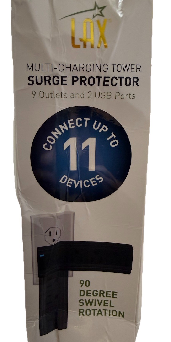 LAX -Multi-Charging Tower Surge Protector - Charge 11 Devices