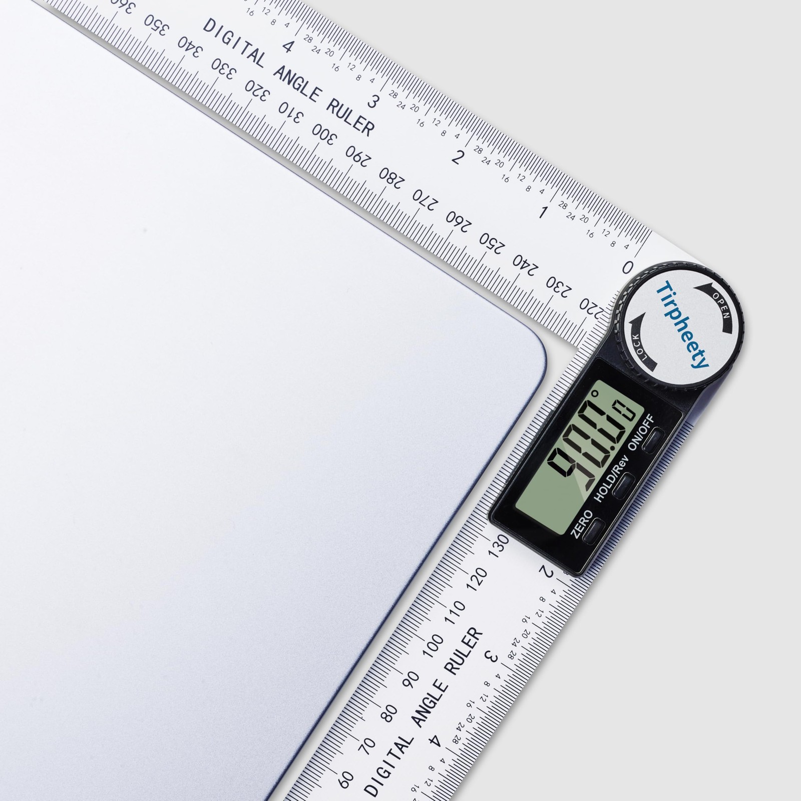Tirpheety Digital Angle Finder Protractor, 3rd Generation Quick Display White