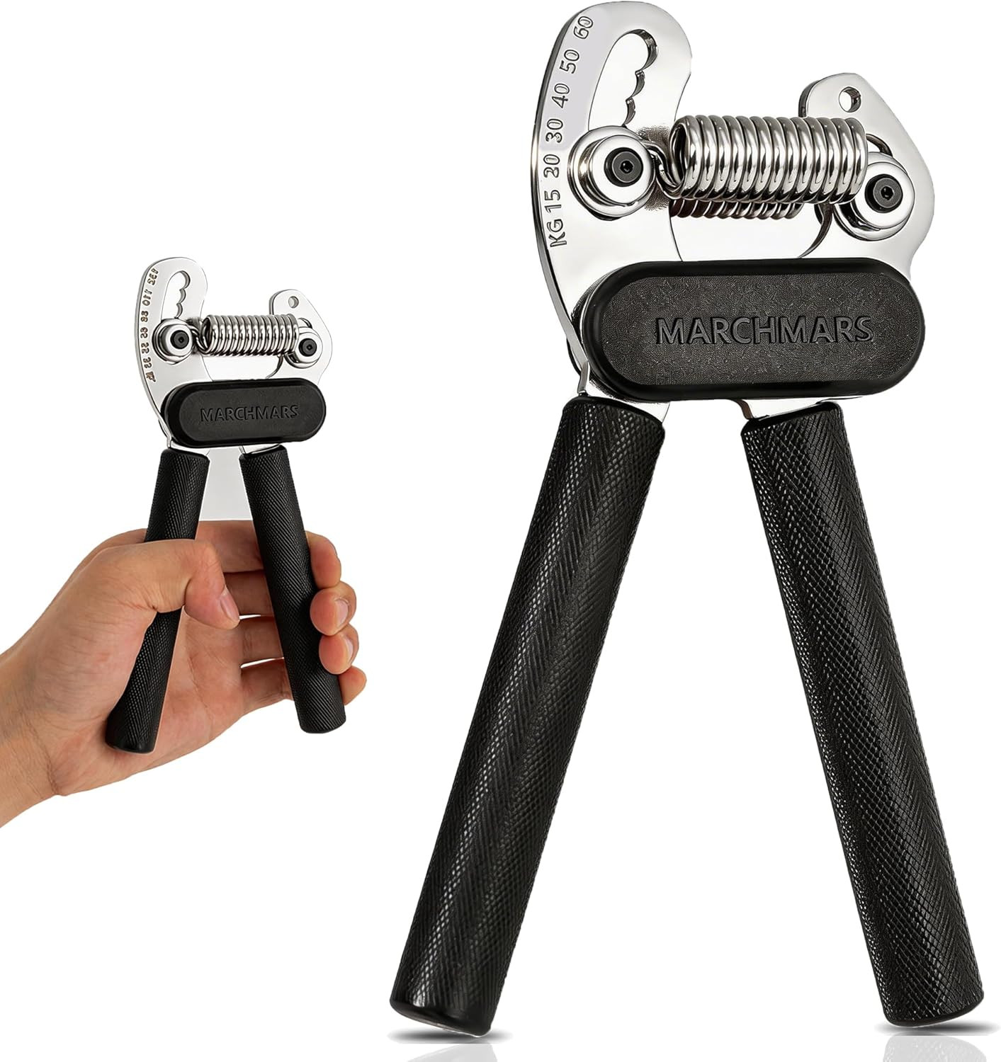 Adjustable All-Metal Dual Spring Grip Strength Trainer for Forearm and Hand