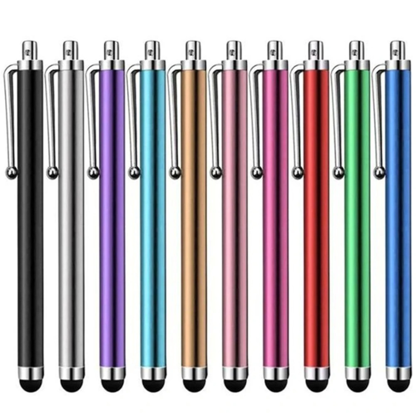 10Pcs Stylus Pen Set Touch Screen Metal Soft Tip for Phone Tablet Universal