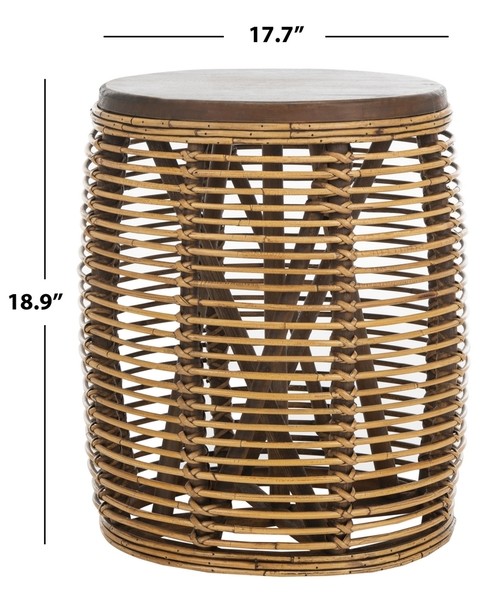 Safavieh MAUI RATTAN DRUM STOOL TABLE, Reduced Price 2172786701 STL6500B