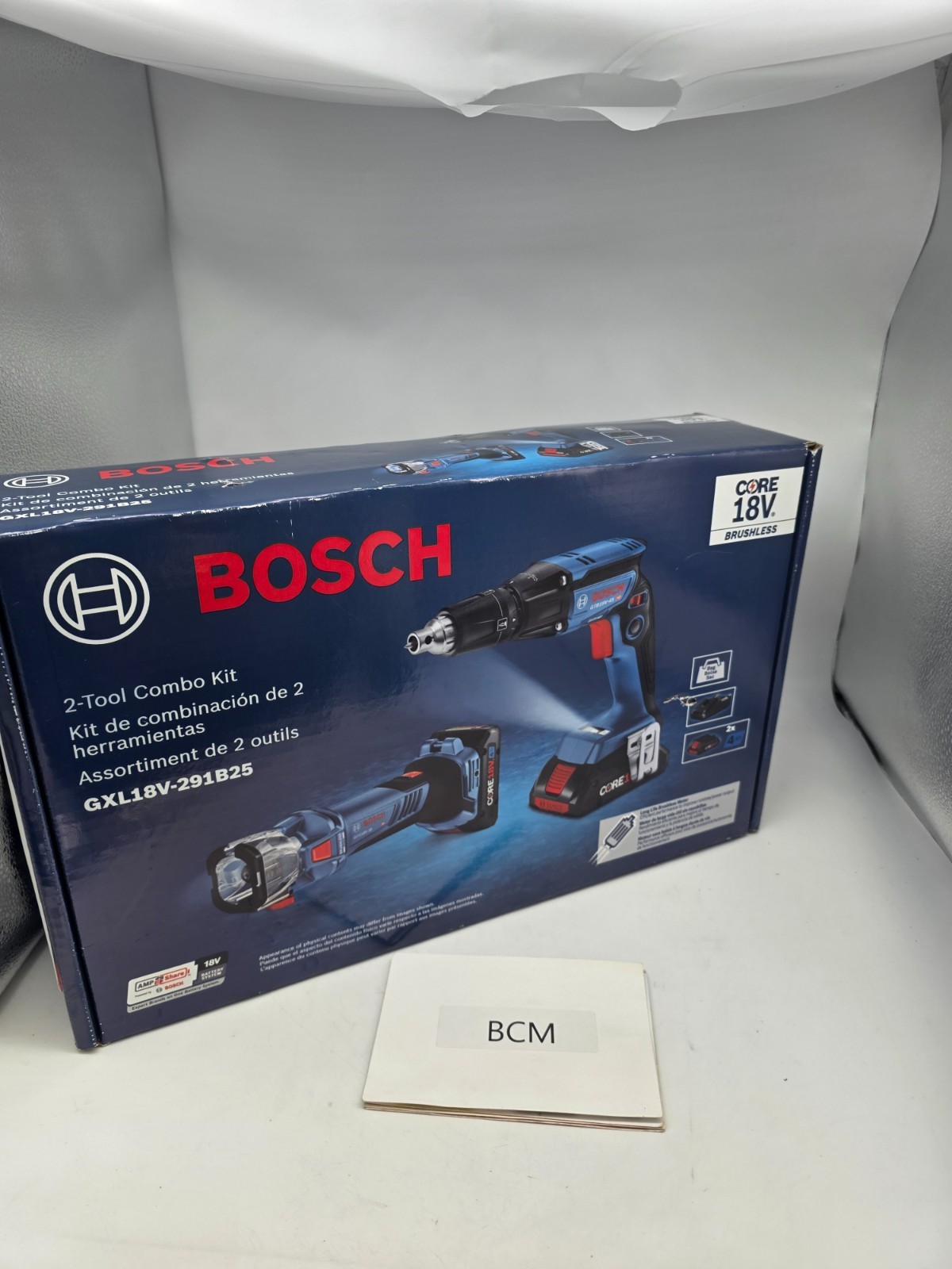 BOSCH GXL18V-291B25 18V 2-Tool Combo Kit with Brushless Screwgun & Cut-Out Tool
