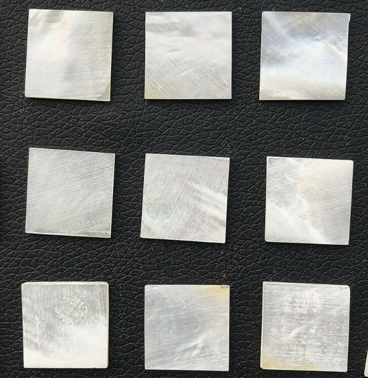 10x Mother of Pearl 1"x1"x3/32"(25x25x2mm) Slice Inlay Guitar Luthier