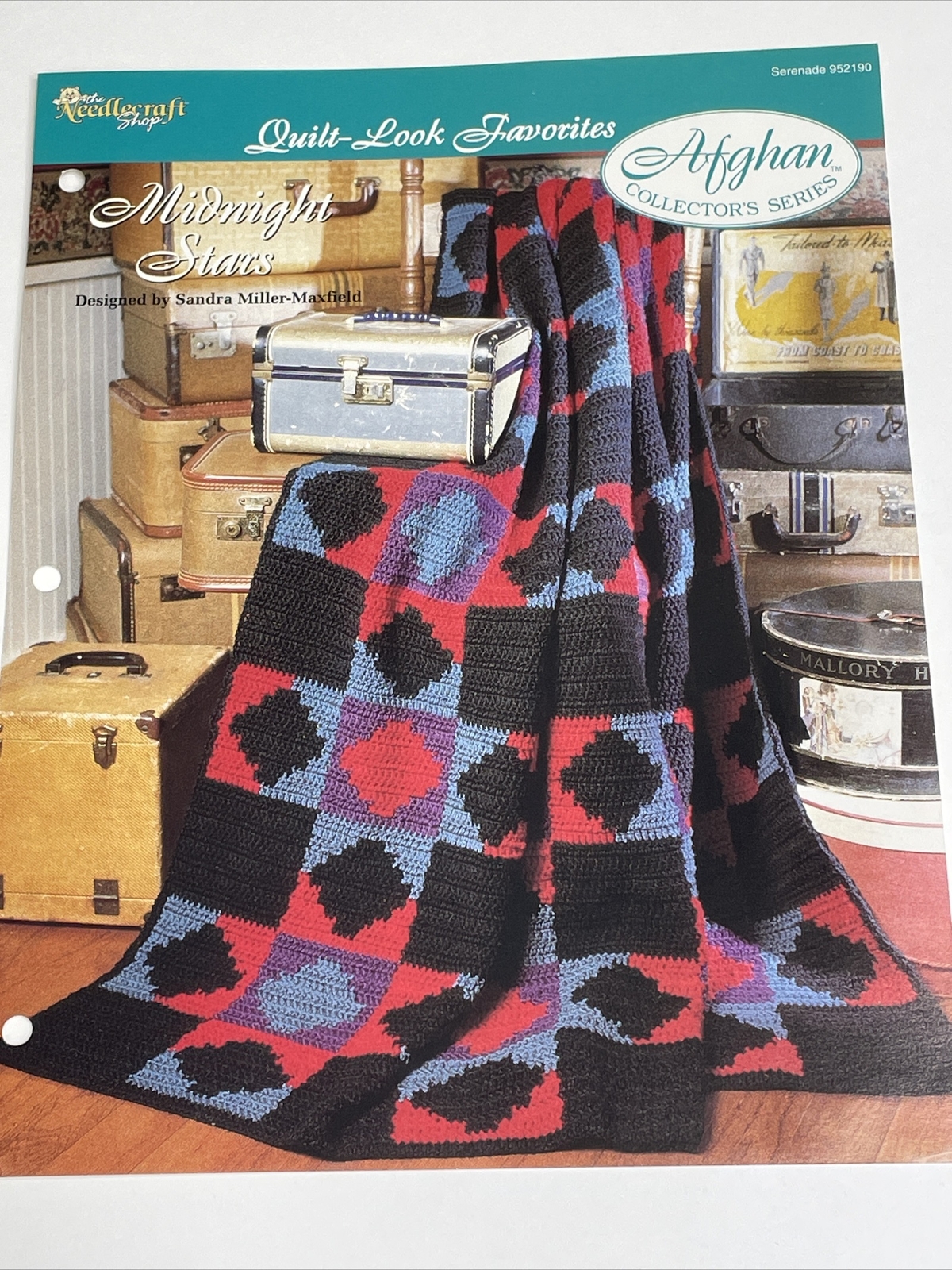 Midnight Stars Afghan Quilt Look Crochet Pattern Needlecraft Shop