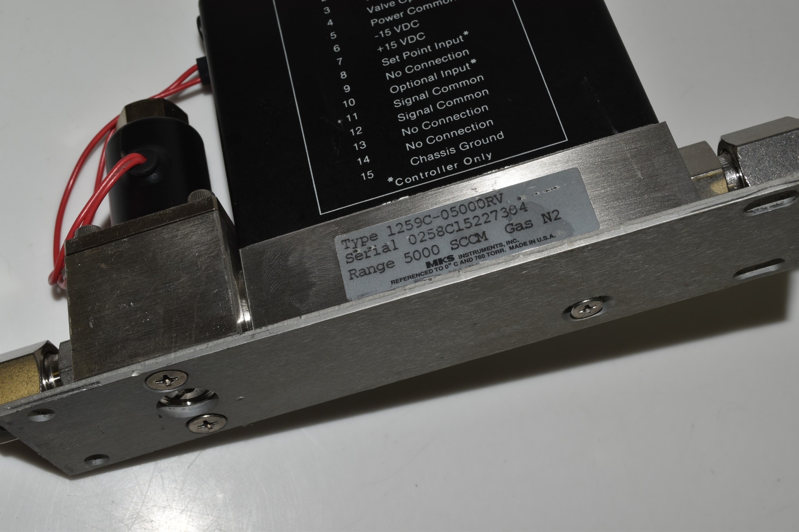 MKS INSTRUMENTS INC MASS FLOW CONTROLLER TYPE 1259C-05000RV 5000 SCCM (SPI45)