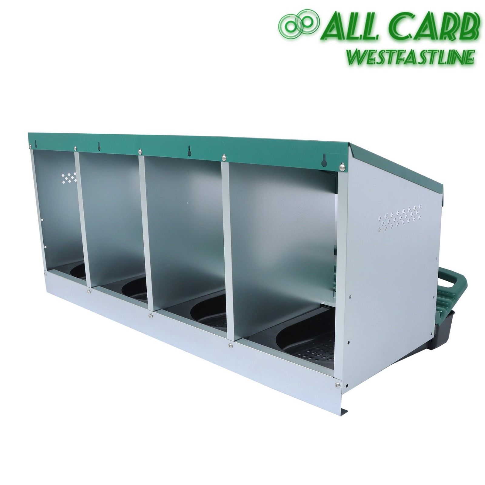 Chicken Nesting Boxes 4 Hole With Perch Metal Chicken Egg Laying Nesting Box