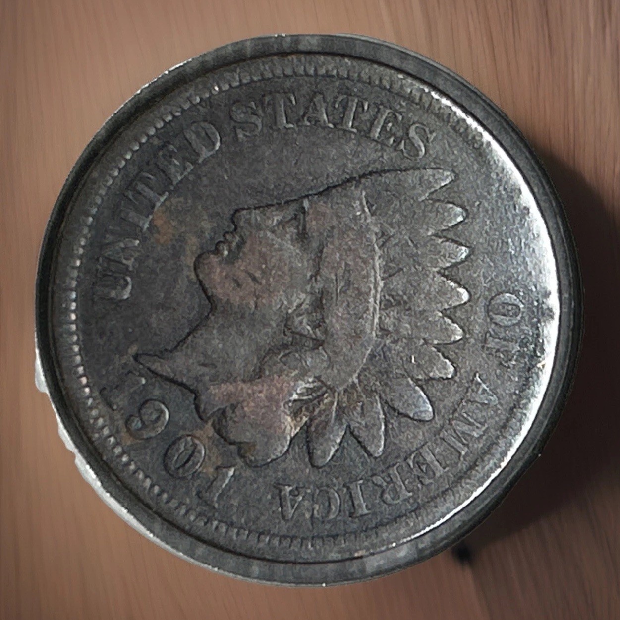 1901 Indian Head Cent Very Good Penny Coin In 2x2 Flip