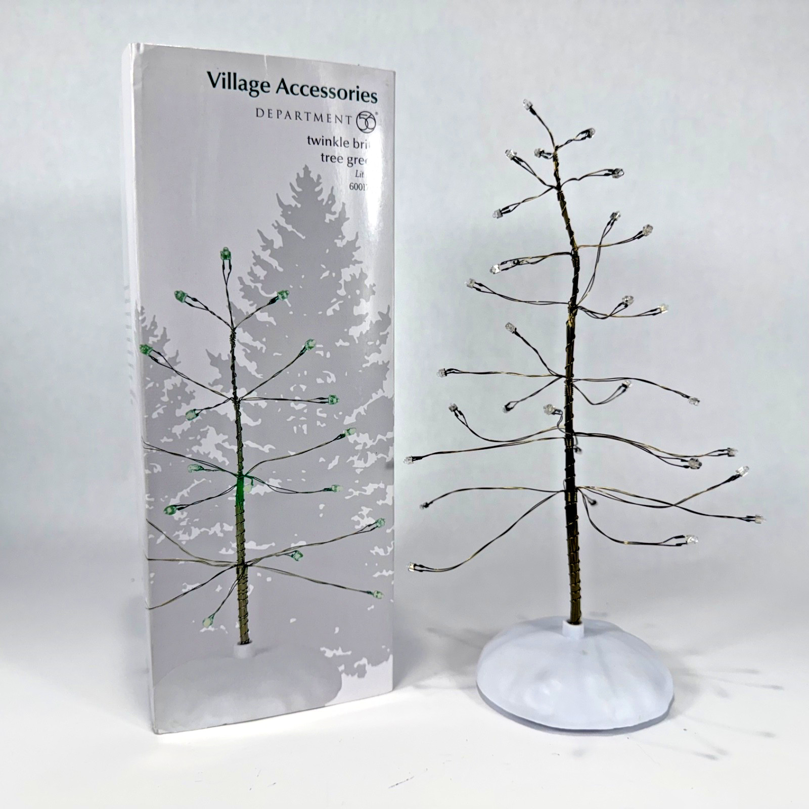 Department 56 Village Accessories twinkle brite tree GREEN Lit Tree 6001734 rare