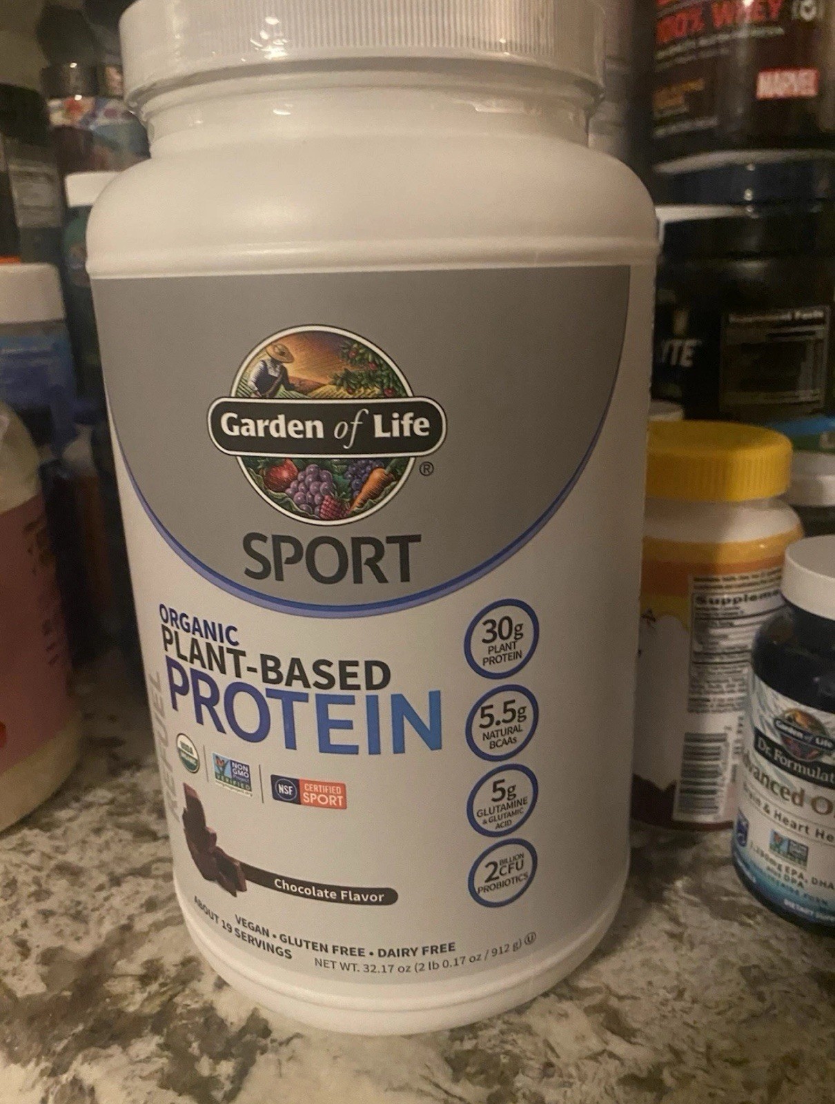 2xTwoTubs Garden Of Life Sport Protein Chocolate 30g Protein Organic plant Based