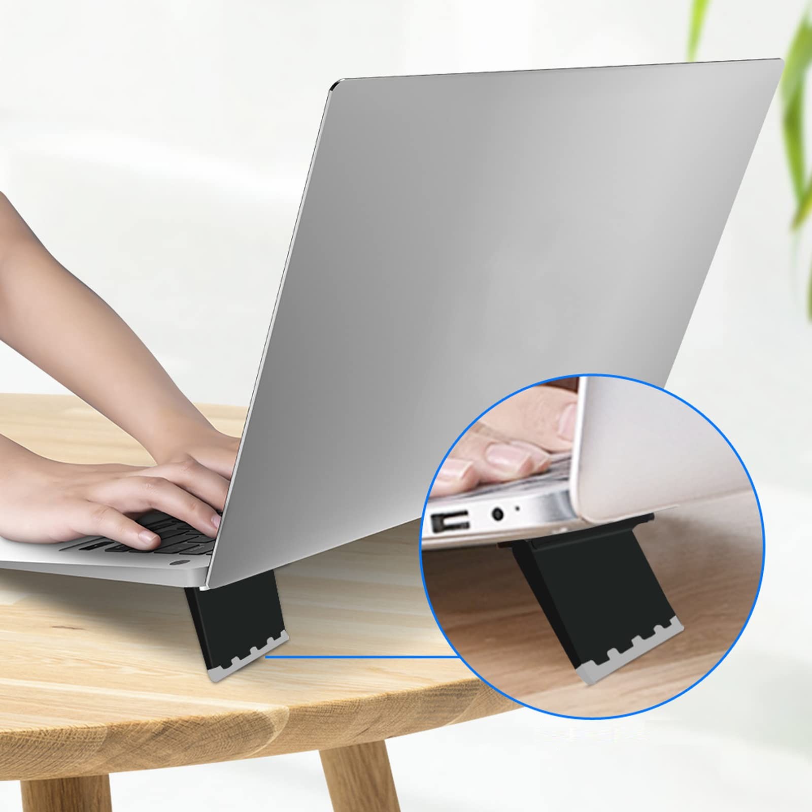 2 PCS Portable Computer Keyboard Riser Invisible Plastic Feet Tilt Stand