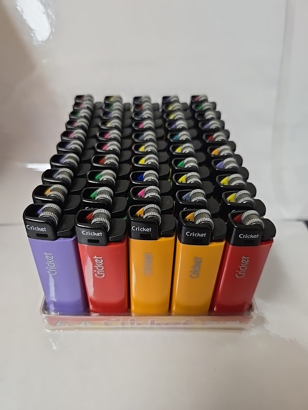 50ct DISPLAY CRICKET LIGHTERS ORIGINAL FULL SIZE DISPOSABLE