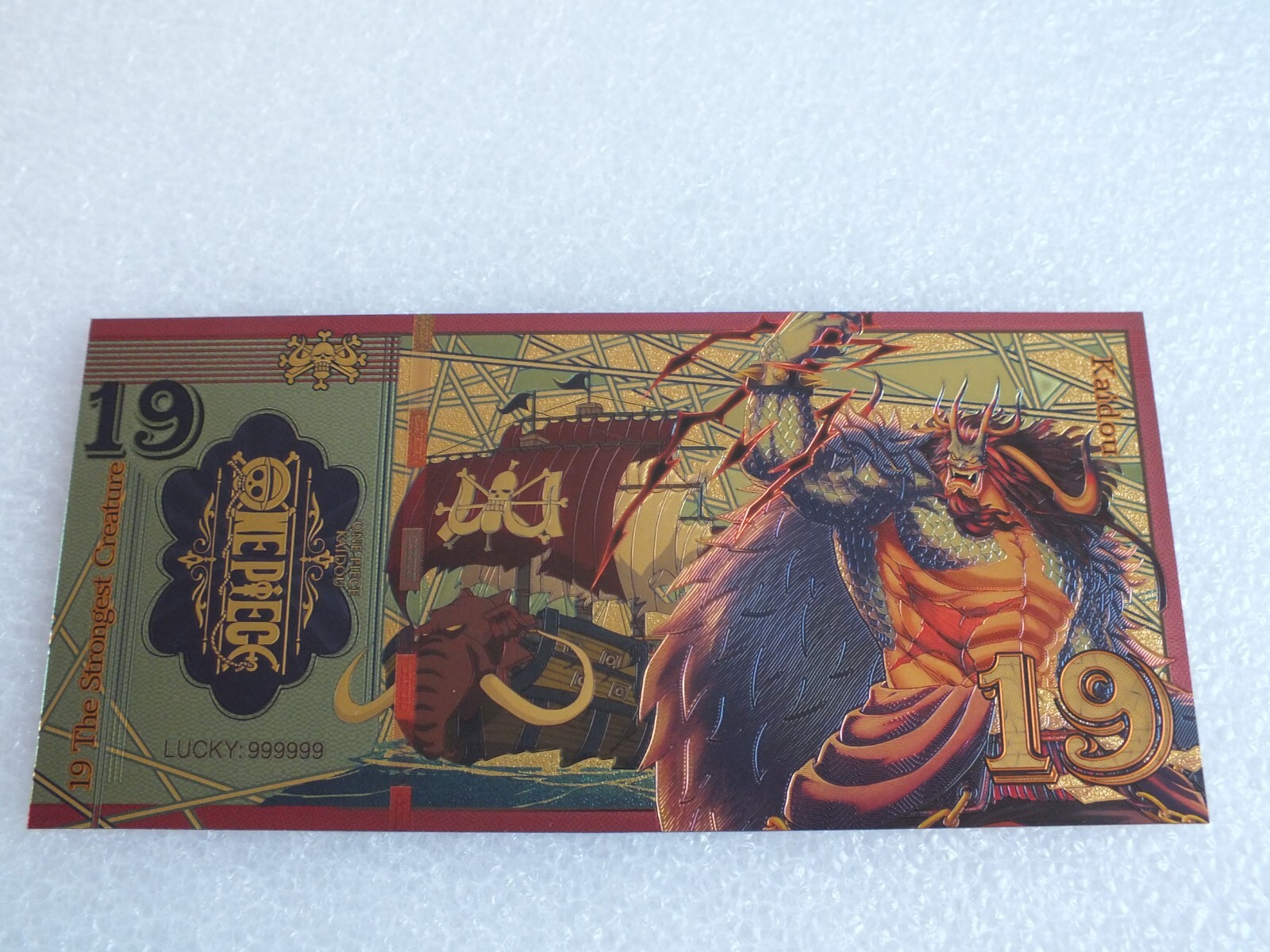 ONE PIECE - Cards Gold - Note Banknotes Look - 1997 - No.19