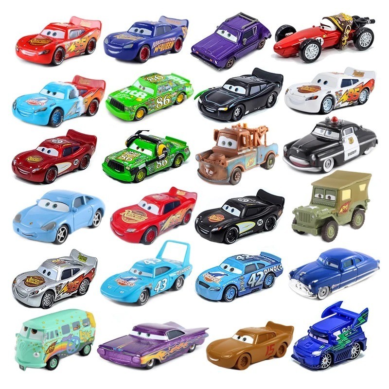 Disney Pixar Cars Lot Lightning McQueen 1:55 Diecast Model Car Toys Gift Kids