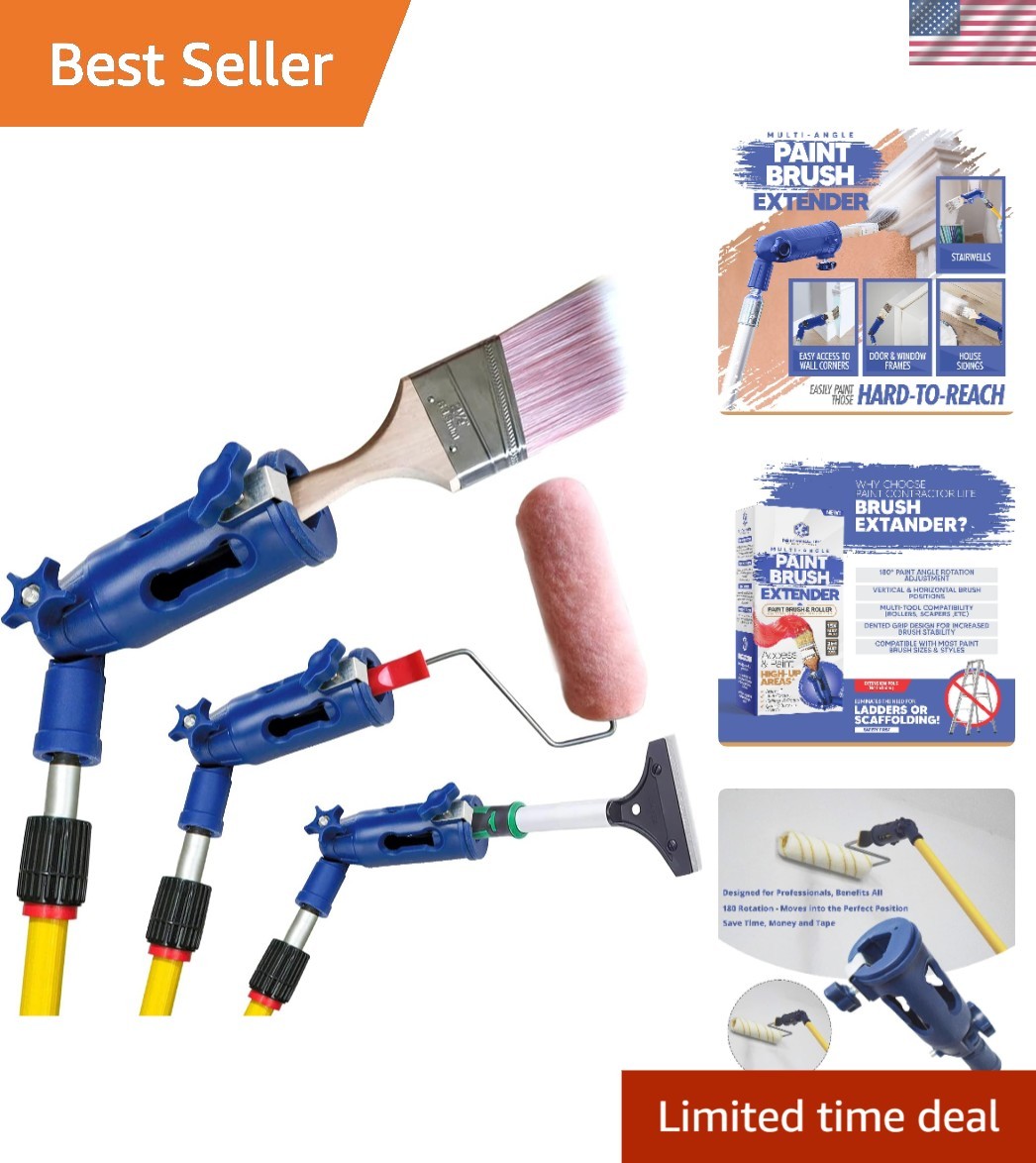Lightweight 16-Ounce Paint Brush Extender with 180-Degree Rotating Joint