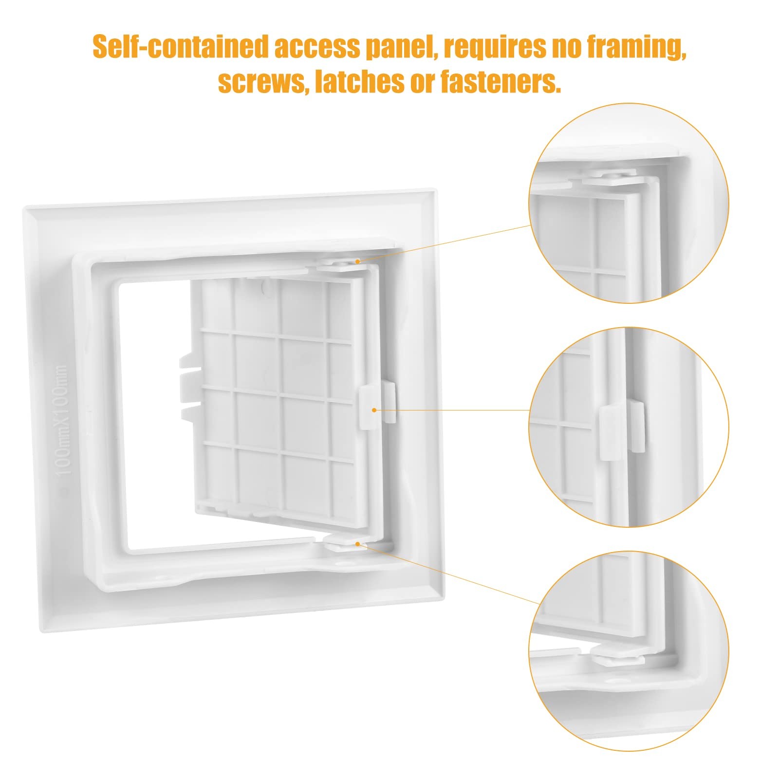 4x4 Inch Plastic Access Panel Drywall Ceiling Plumbing Wall Door White