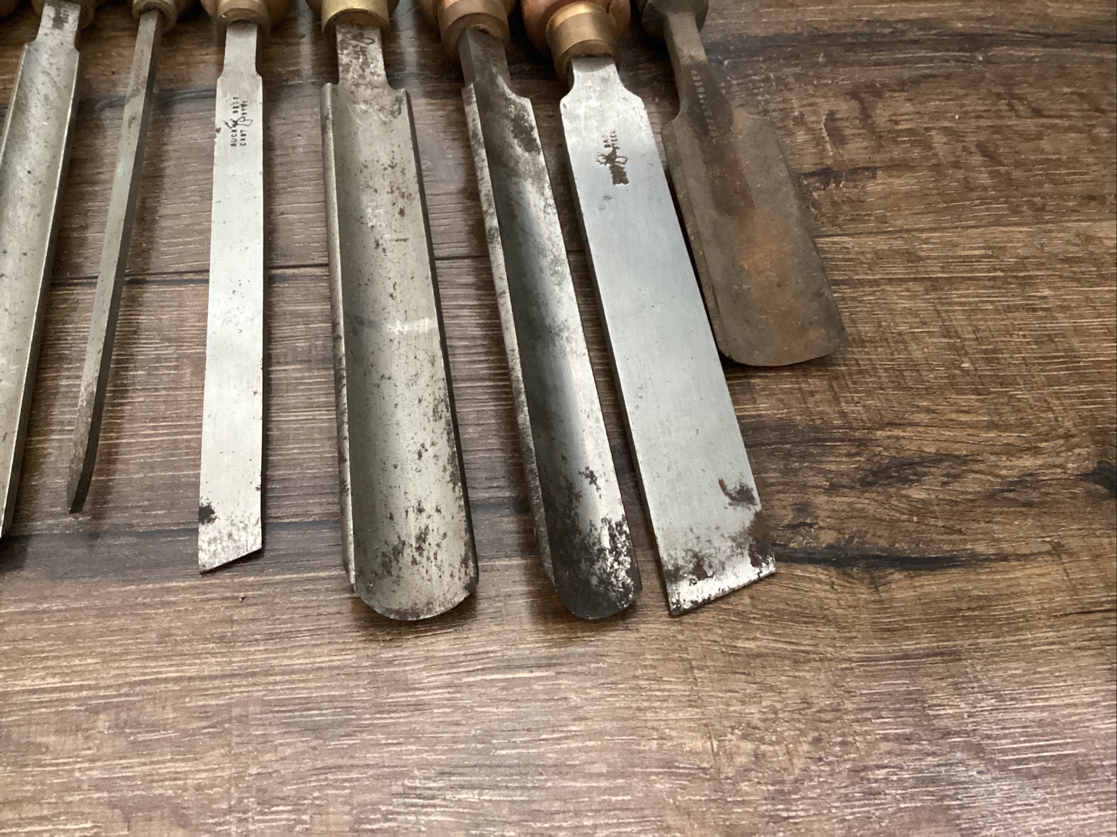 15 Antique Carving Woodworking Chisels 13 Buck Bros 2 Craftsman Free Ship