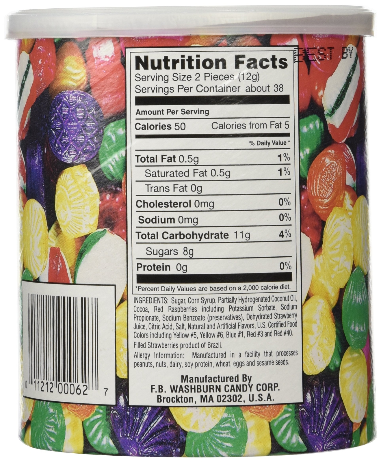 Washburn's Old Fashioned Hard Filled Candy, 16 oz