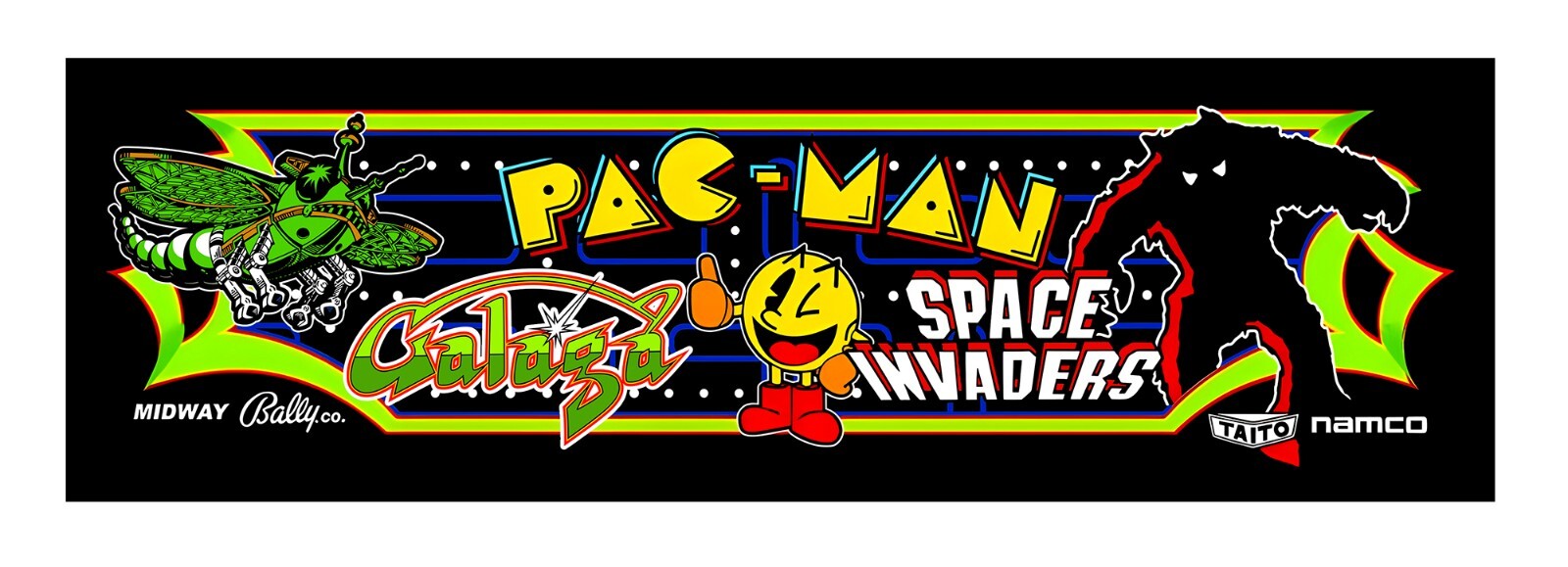Multicade Arcade Classics Marquee For Reproduction Header/Backlit Sign