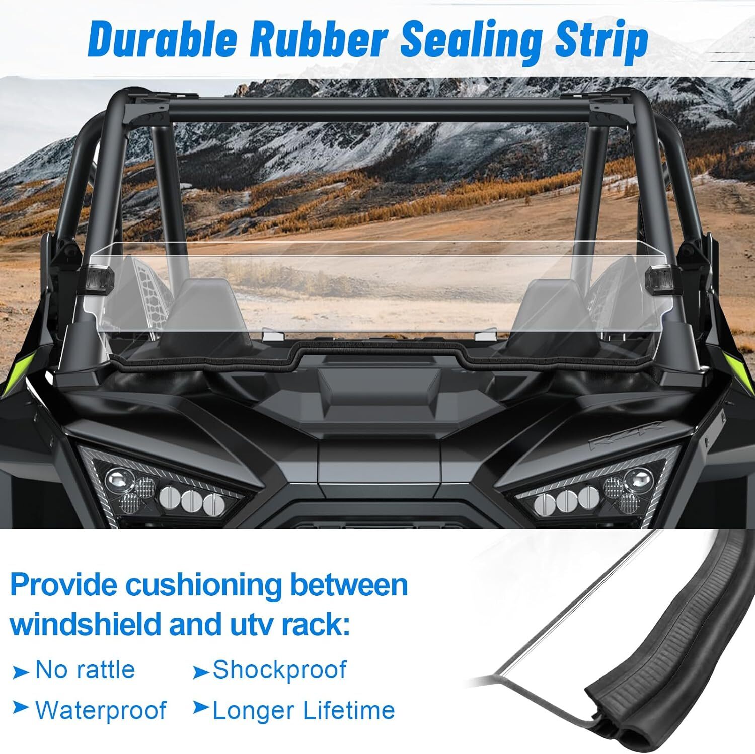 Front Windon For Polaris RZR PRO XP /4 RZR Turbo R 2020-2024 UTV Half Windshield