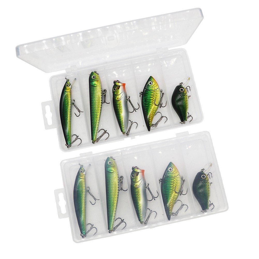 Lake Fishing Fishing Lure Kit Minnow Pencil Lifelike Fish Shapes Scale Details