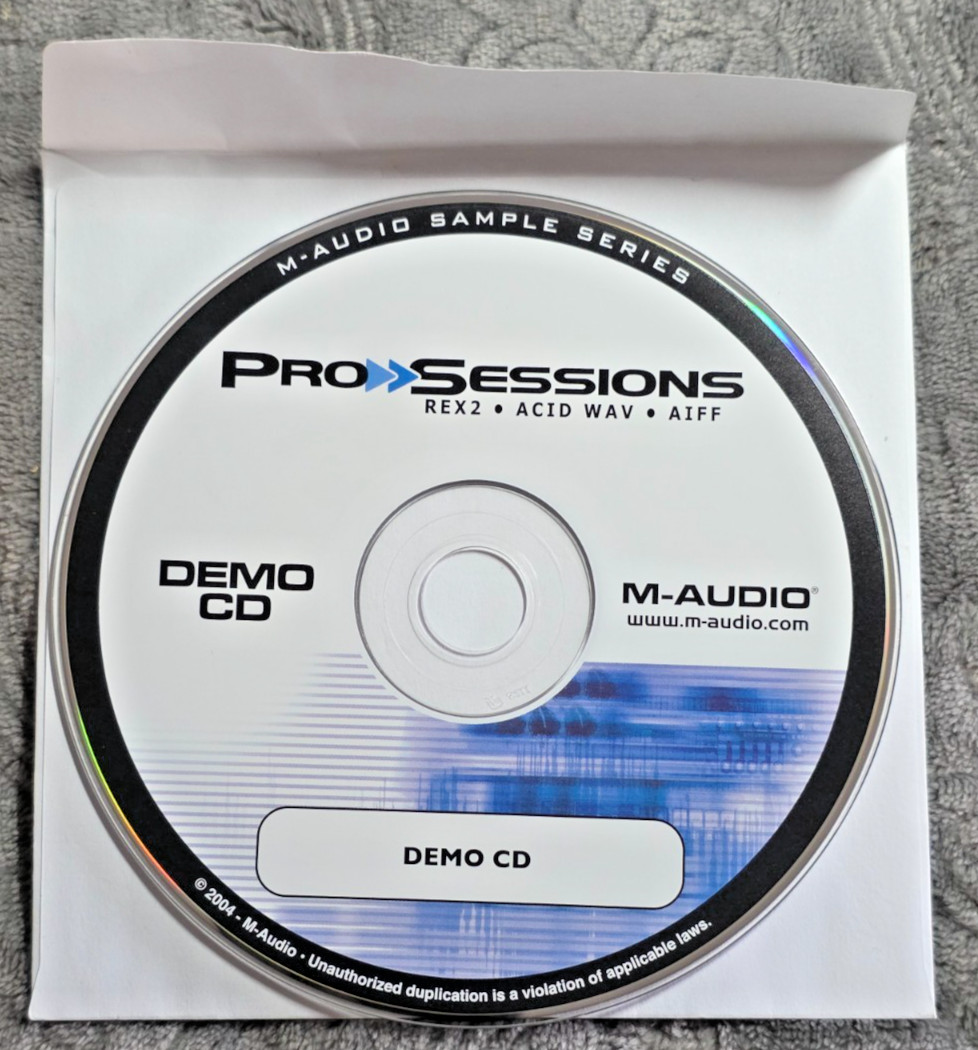 M-Audio ProSessions Demo CD REX2 Acid WAV AIFF Sample Series 2004 Software Disc