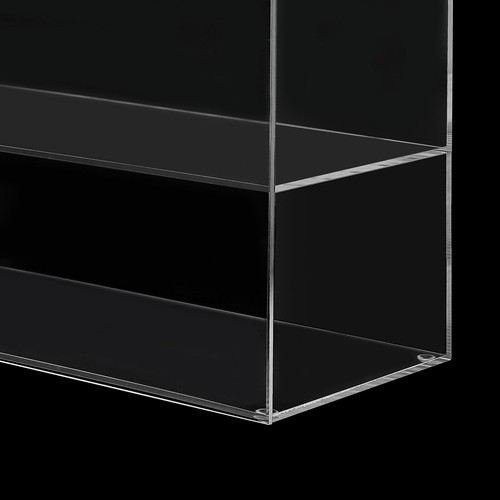 Acrylic Display Case Countertop Clear Box Dustproof Shelves Showcase W/ Lock USA