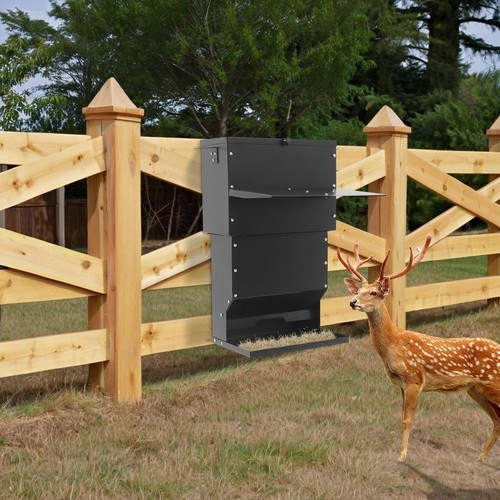 Hanging Automatic Deer Feeder with Lid Gravity Feeders Box Outdoor Weatherproof