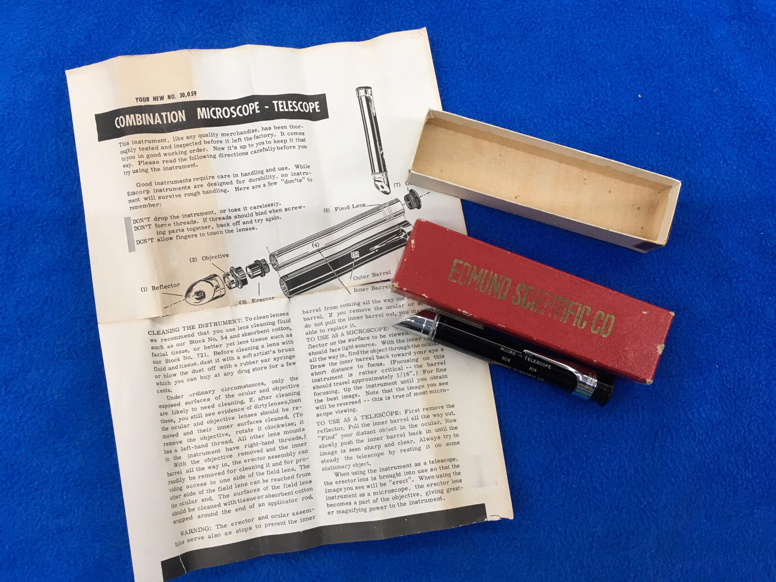 Vintage Edmund Scientific Microscope, No 30,059 c5